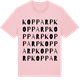 Pink Cotton t-shirt med Kopparp ordlek t-shirt