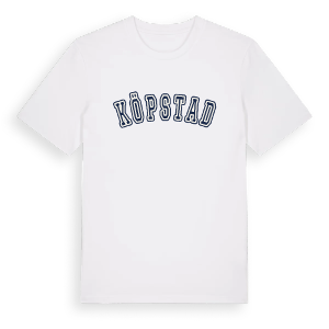 Köpstad college t-shirt – ekologisk bomull t-shirt från Pinshirt