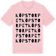 Pink Cotton t-shirt med Köpstorpet ordlek t-shirt