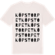Vintage White t-shirt med Köpstorpet ordlek t-shirt