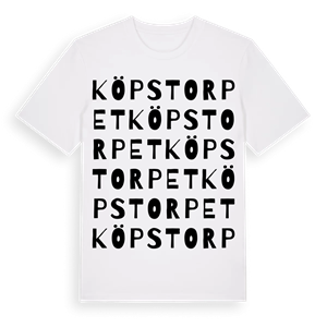 Köpstorpet ordlek t-shirt – ekologisk bomull t-shirt från Pinshirt