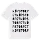 White t-shirt med Köpstorpet ordlek t-shirt