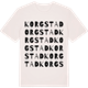 Vintage White t-shirt med Korgstad ordlek t-shirt