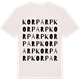 Vintage White t-shirt med Korparp ordlek t-shirt
