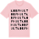 Pink Cotton t-shirt med Korphult ordlek t-shirt