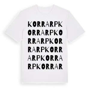 Korrarp ordlek t-shirt – ekologisk bomull t-shirt från Pinshirt