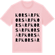 Pink Cotton t-shirt med Korsarp ordlek t-shirt