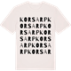 Vintage White t-shirt med Korsarp ordlek t-shirt