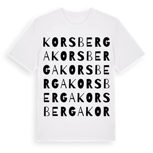 Korsberga ordlek t-shirt – ekologisk bomull t-shirt från Pinshirt