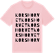 Pink Cotton t-shirt med Korshorvet ordlek t-shirt