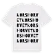 White t-shirt med Korshorvet ordlek t-shirt