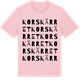Pink Cotton t-shirt med Korskärret ordlek t-shirt