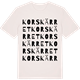 Vintage White t-shirt med Korskärret ordlek t-shirt