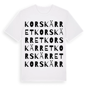 Korskärret ordlek t-shirt – ekologisk bomull t-shirt från Pinshirt