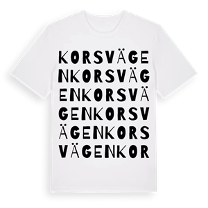 Korsvägen ordlek t-shirt – ekologisk bomull t-shirt från Pinshirt