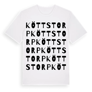 Köttstorp ordlek t-shirt – ekologisk bomull t-shirt från Pinshirt