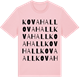 Pink Cotton t-shirt med Kovahall ordlek t-shirt