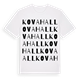 White t-shirt med Kovahall ordlek t-shirt