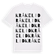 White t-shirt med Kråkelid ordlek t-shirt