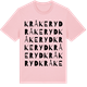 Pink Cotton t-shirt med Kråkeryd ordlek t-shirt