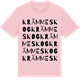 Pink Cotton t-shirt med Krämmeskog ordlek t-shirt