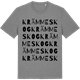 Mid Heather Gray t-shirt med Krämmeskog ordlek t-shirt