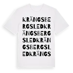 Krängsbergsled ordlek t-shirt – ekologisk bomull t-shirt från Pinshirt