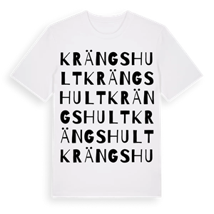 Krängshult ordlek t-shirt – ekologisk bomull t-shirt från Pinshirt