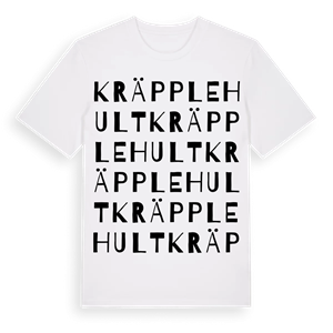 Kräpplehult ordlek t-shirt – ekologisk bomull t-shirt från Pinshirt