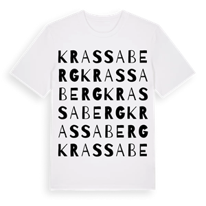 Krassaberg ordlek t-shirt – ekologisk bomull t-shirt från Pinshirt