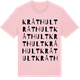 Pink Cotton t-shirt med Kråthult ordlek t-shirt