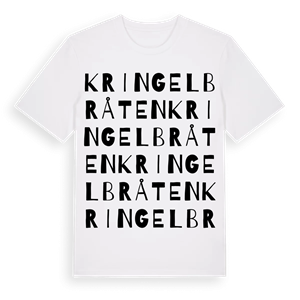 Kringelbråten ordlek t-shirt – ekologisk bomull t-shirt från Pinshirt
