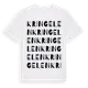 White t-shirt med Kringelen ordlek t-shirt