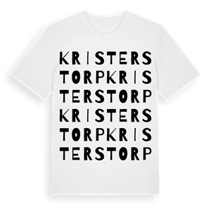Kristerstorp ordlek t-shirt – ekologisk bomull t-shirt från Pinshirt