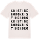 Vintage White t-shirt med Kristineborg ordlek t-shirt