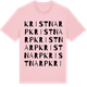 Pink Cotton t-shirt med Kristnarp ordlek t-shirt