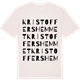 Vintage White t-shirt med Kristoffershemmet ordlek t-shirt