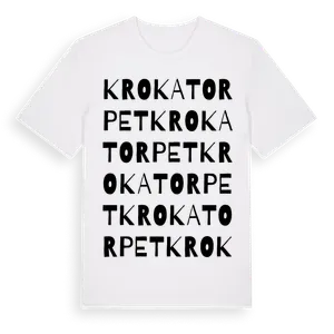 Krokatorpet ordlek t-shirt – ekologisk bomull t-shirt från Pinshirt