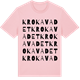 Pink Cotton t-shirt med Krokavadet ordlek t-shirt