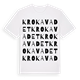White t-shirt med Krokavadet ordlek t-shirt