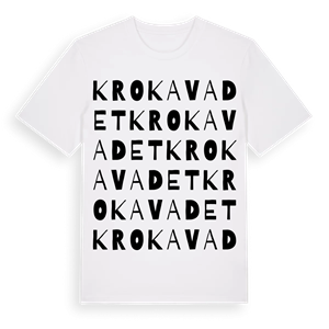 Krokavadet ordlek t-shirt – ekologisk bomull t-shirt från Pinshirt