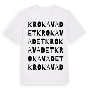 Krokavadet ordlek t-shirt – ekologisk bomull t-shirt från Pinshirt