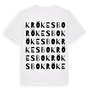 Krökesbo ordlek t-shirt – ekologisk bomull t-shirt från Pinshirt