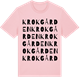Pink Cotton t-shirt med Krokgården ordlek t-shirt