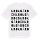 White t-shirt med Krokgården ordlek t-shirt
