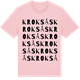 Pink Cotton t-shirt med Kroksås ordlek t-shirt