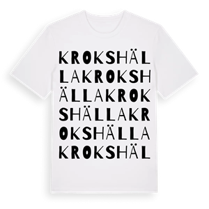 Krokshälla ordlek t-shirt – ekologisk bomull t-shirt från Pinshirt