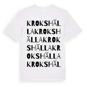 Krokshälla ordlek t-shirt – ekologisk bomull t-shirt från Pinshirt