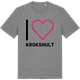 Mid Heather Gray t-shirt med Jag älskar Krokshult t-shirt stort tryck