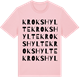 Pink Cotton t-shirt med Krokshylte ordlek t-shirt